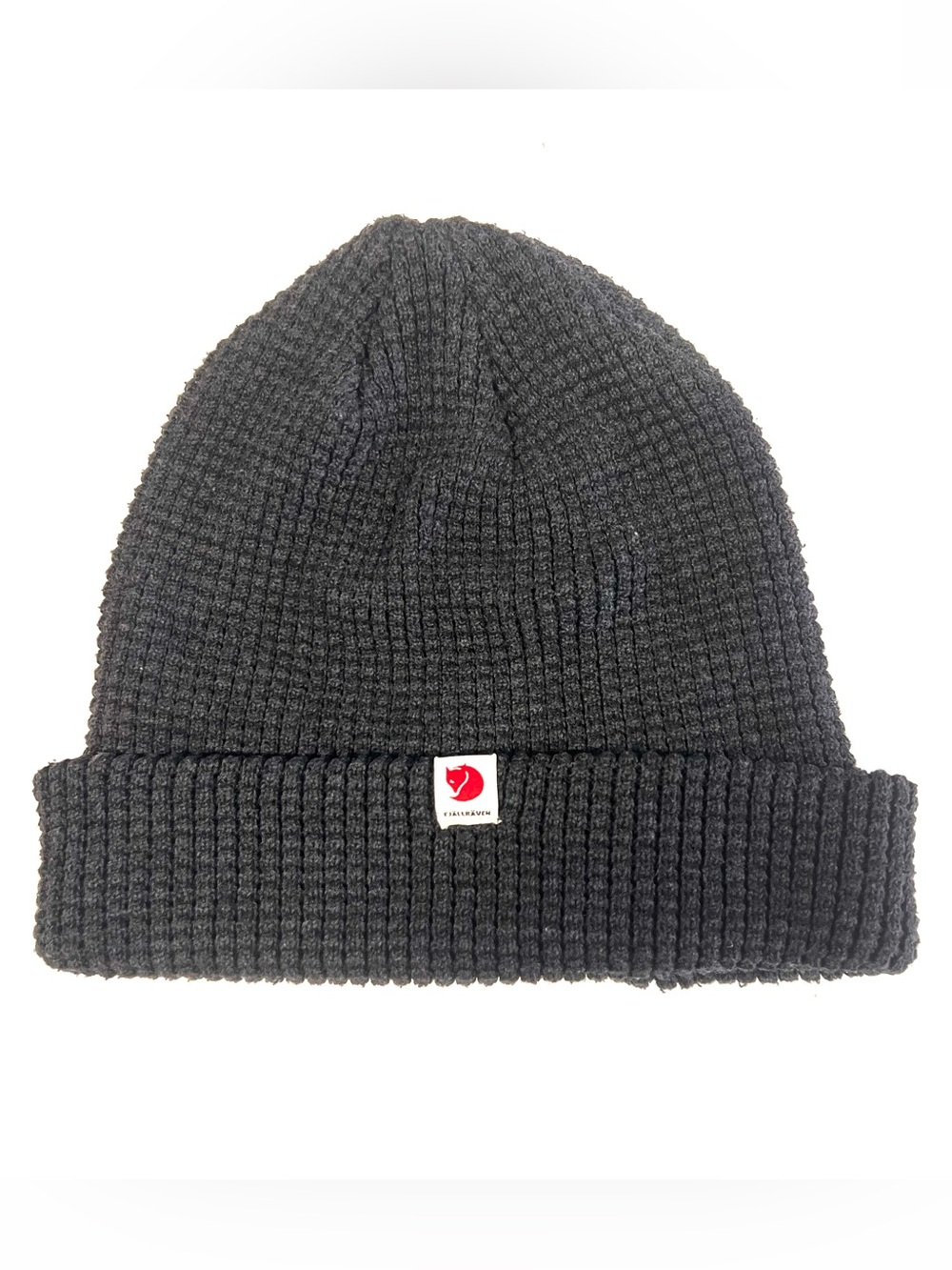 Fjallraven Beanie Waffle Knit OS Dark Grey Outdoor Winter Hat